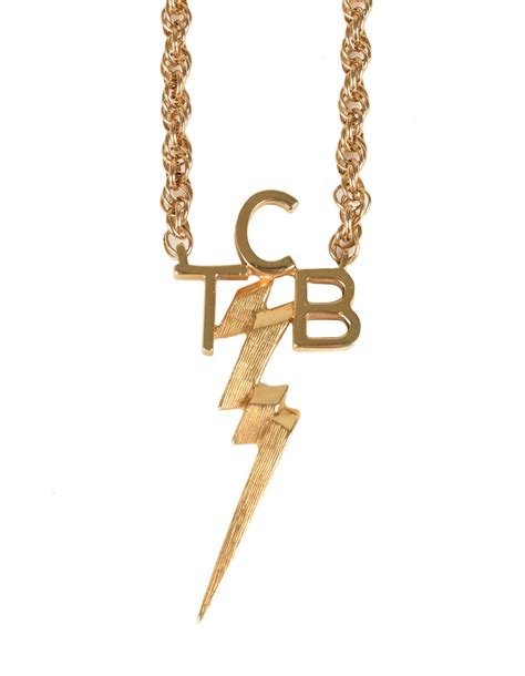 tcb elvis necklace 14kt gold